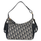 Christian Dior Blue Oblique Jacquard Calfskin Medium D-Dream Hobo