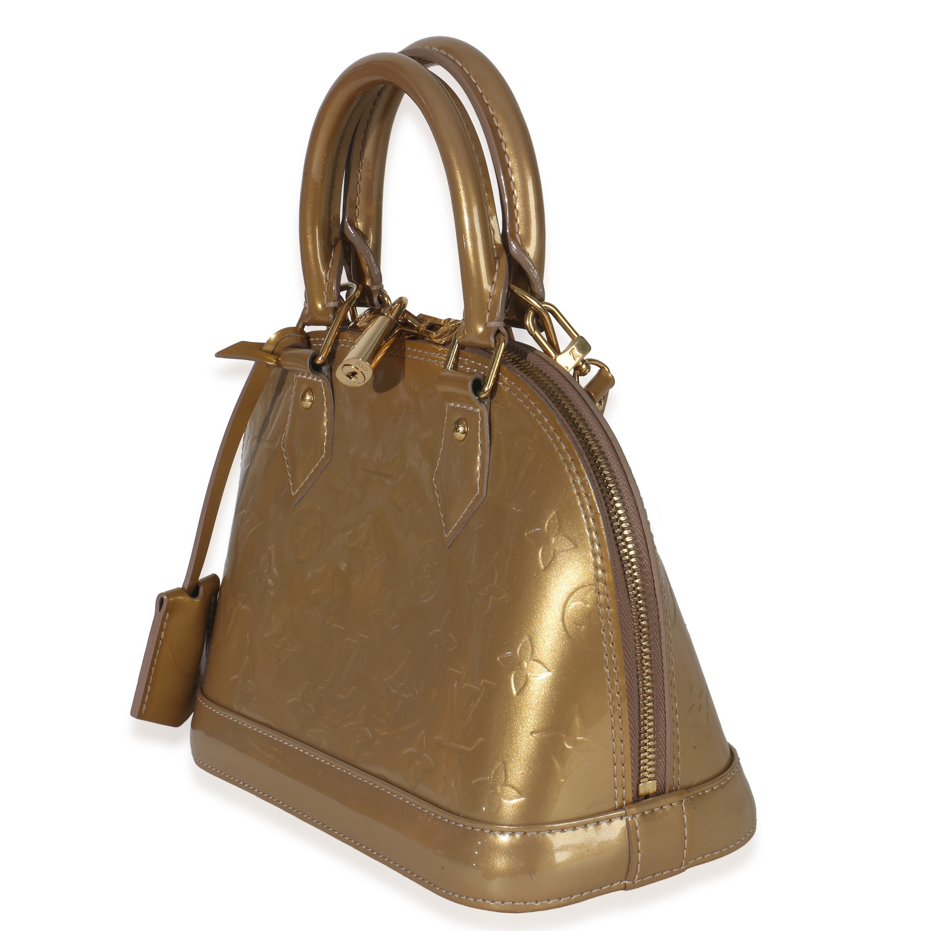 Louis Vuitton Beige Poudre Monogram Vernis Alma BB
