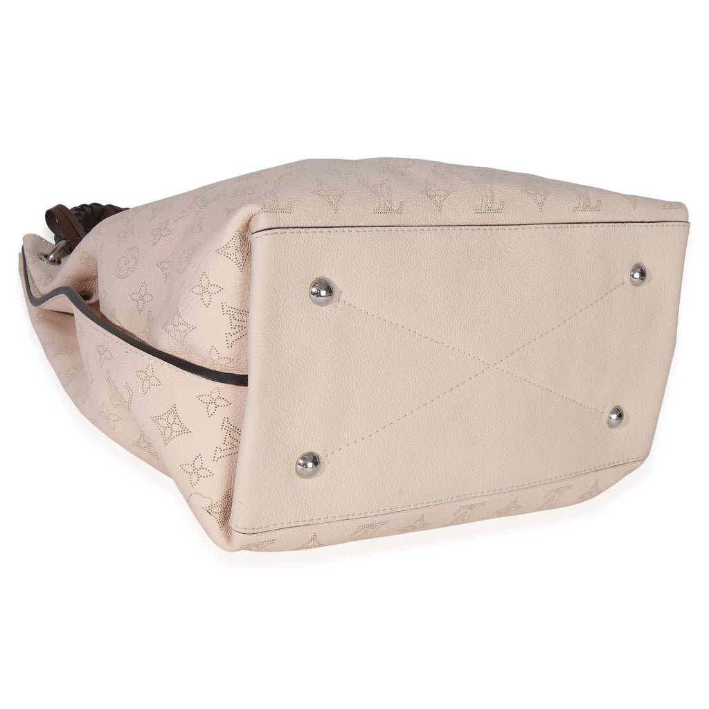 Louis Vuitton Creme Monogram Mahina Carmel Hobo
