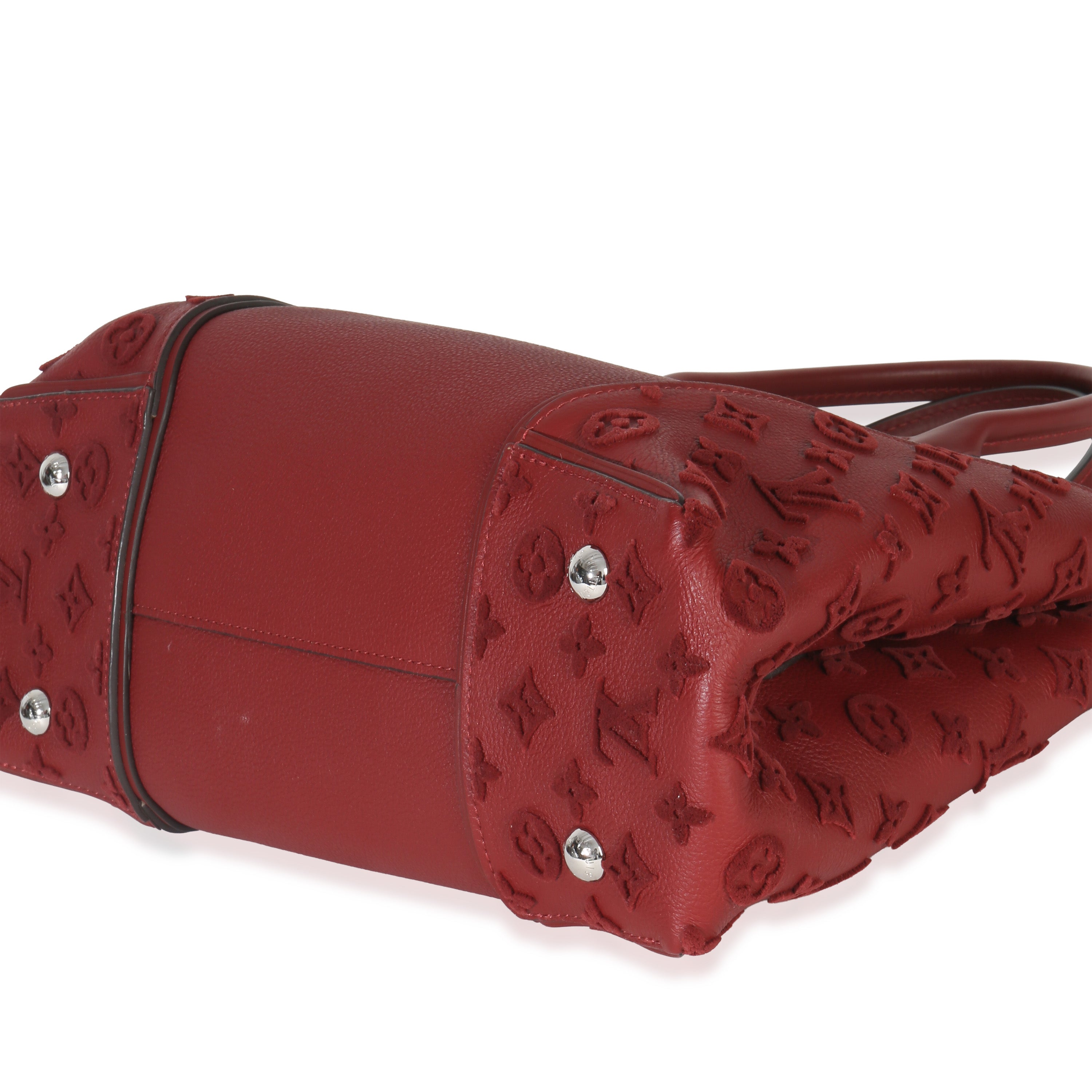 Louis Vuitton Red Tuffetage Veau Cachemire Tote W MM