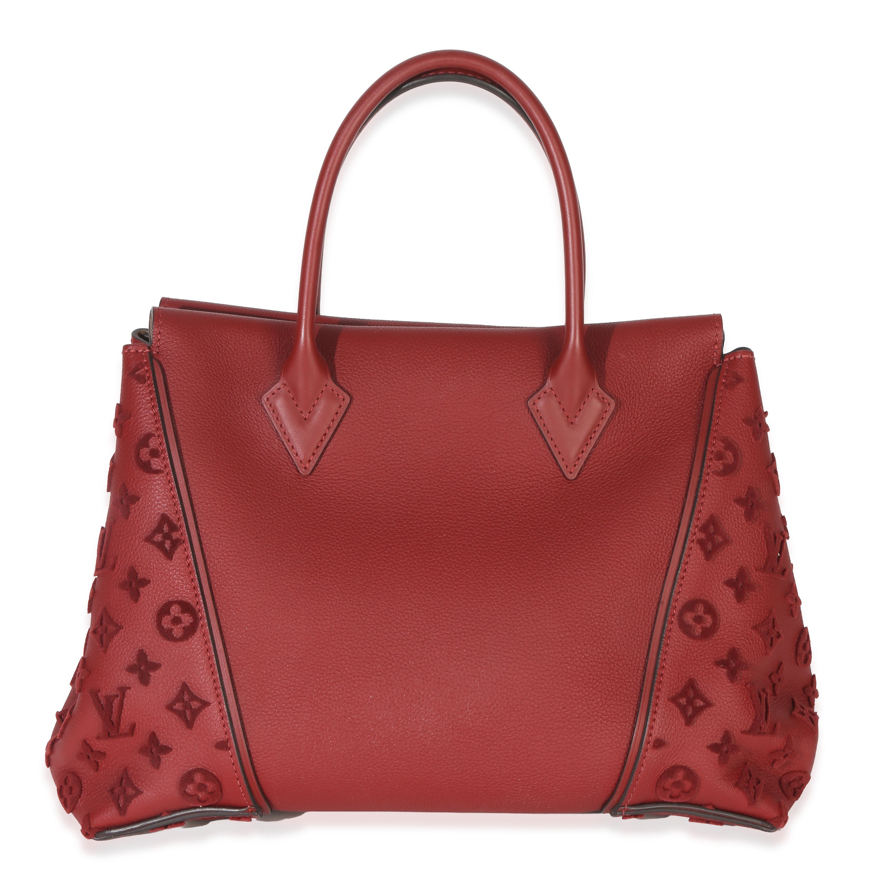 Louis Vuitton Red Tuffetage Veau Cachemire Tote W MM