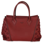 Louis Vuitton Red Tuffetage Veau Cachemire Tote W MM