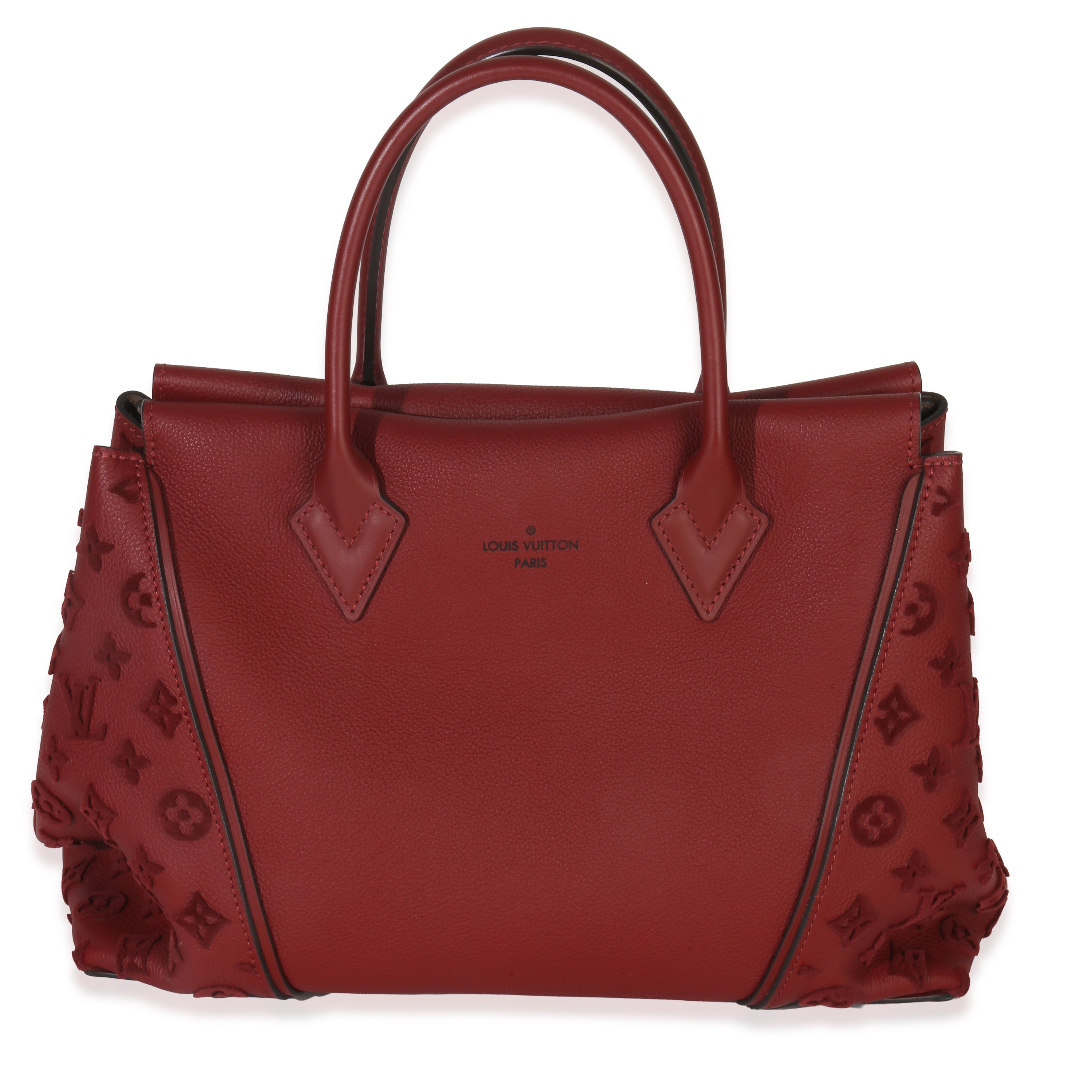 Louis Vuitton Red Tuffetage Veau Cachemire Tote W MM