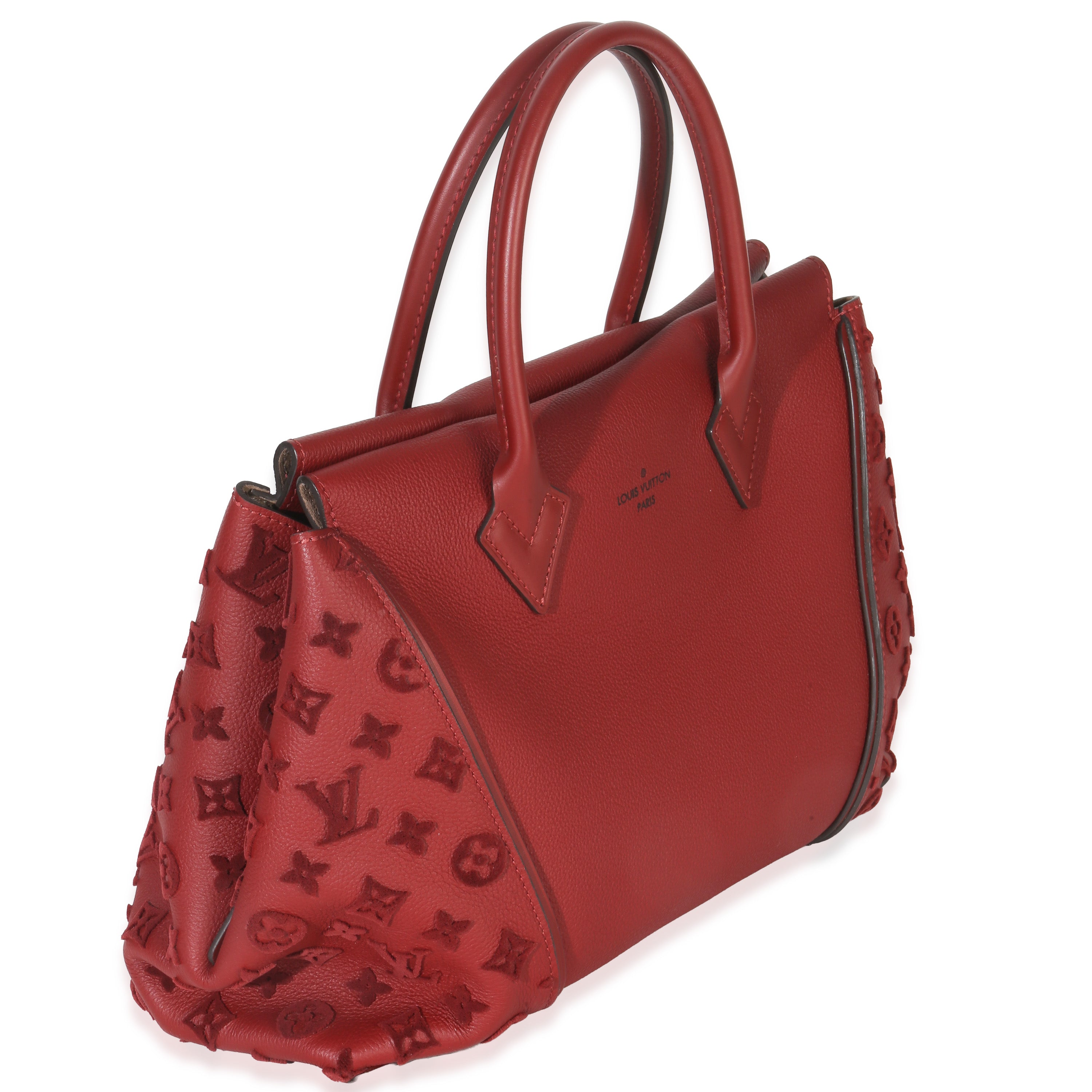 Louis Vuitton Red Tuffetage Veau Cachemire Tote W MM