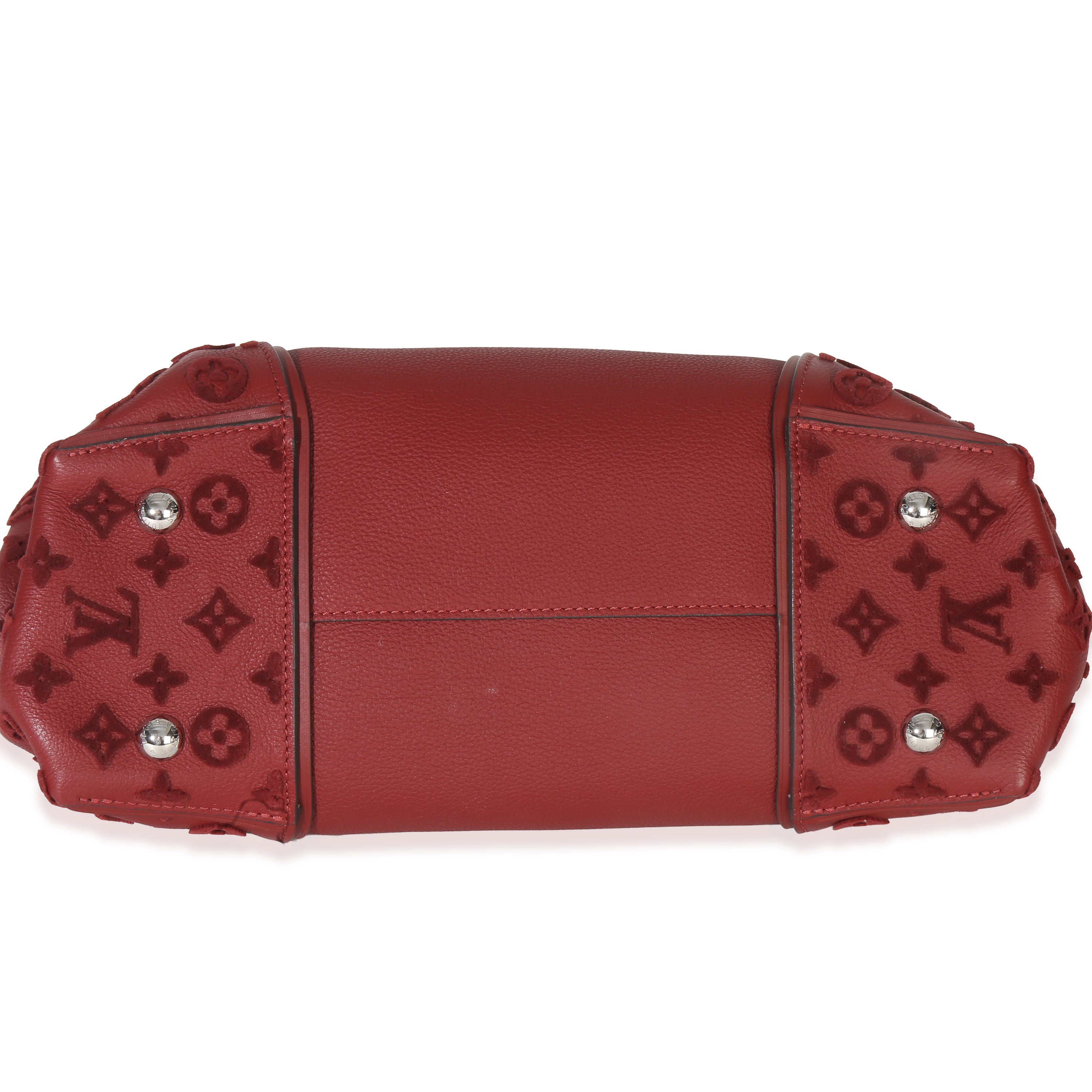 Louis Vuitton Red Tuffetage Veau Cachemire Tote W MM