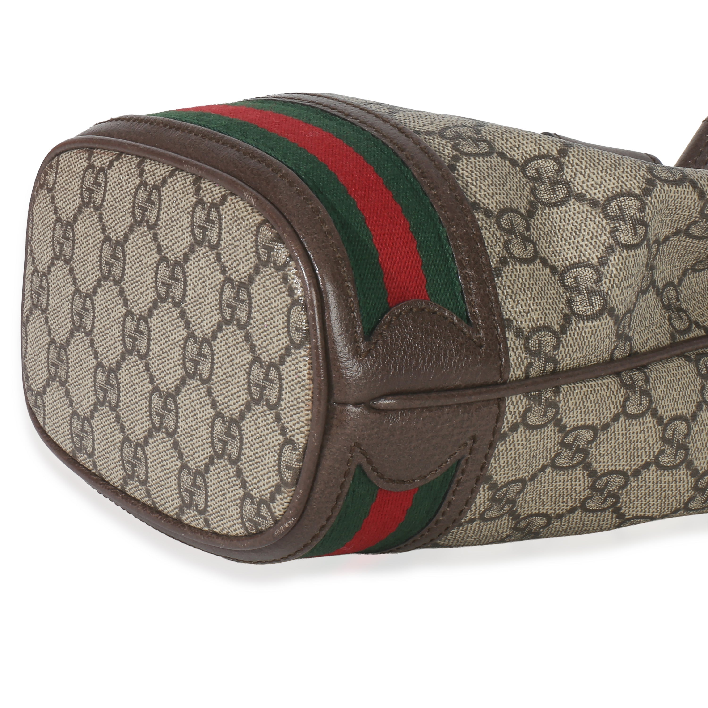 Gucci Beige GG Supreme Canvas Ophidia Mini Bucket Bag