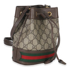 Gucci Beige GG Supreme Canvas Ophidia Mini Bucket Bag