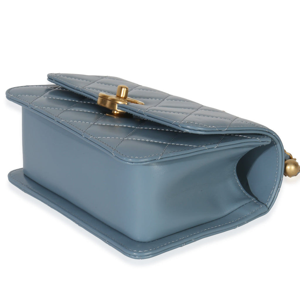 Chanel Blue Quilted Calfskin Mini Perfect Fit Flap Bag