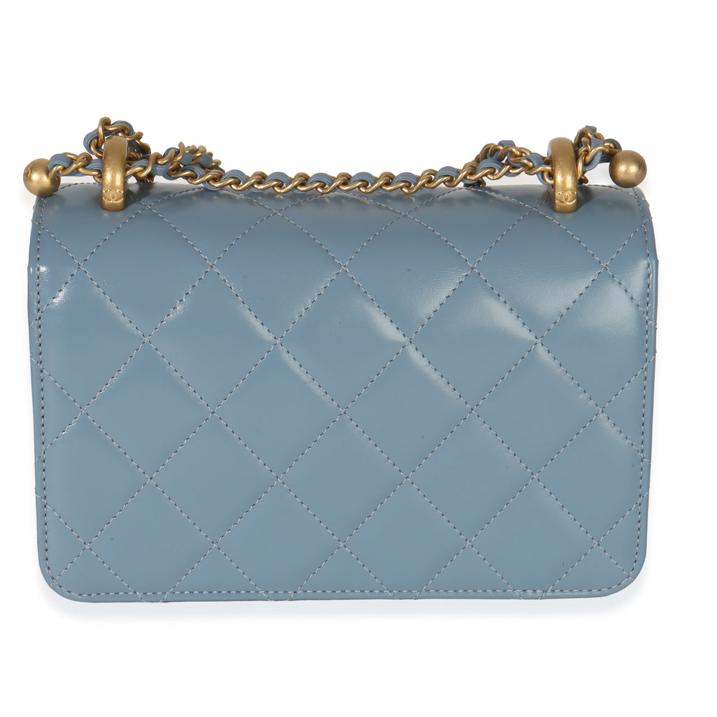 Chanel Blue Quilted Calfskin Mini Perfect Fit Flap Bag
