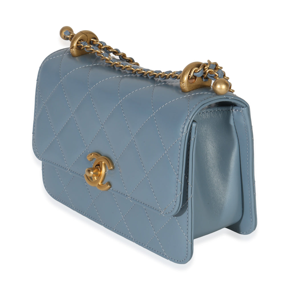 Chanel Blue Quilted Calfskin Mini Perfect Fit Flap Bag