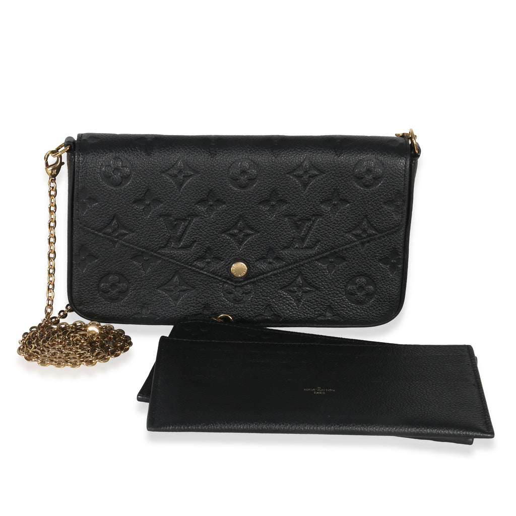 Louis Vuitton Black Monogram Empreinte Felicie Pochette