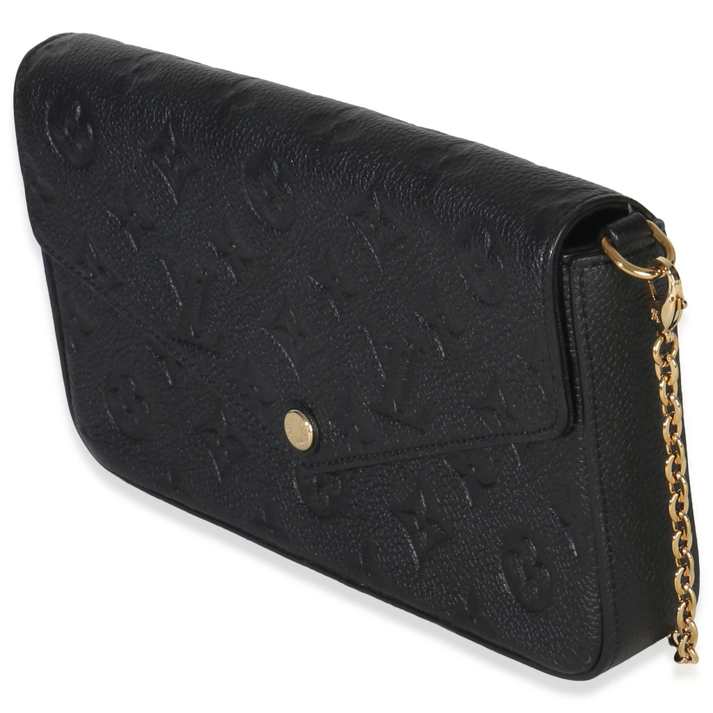 Louis Vuitton Black Monogram Empreinte Felicie Pochette