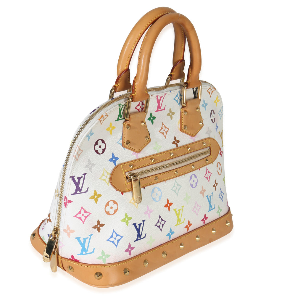 Louis Vuitton x Murakami White Multicolor Monogram Canvas Alma