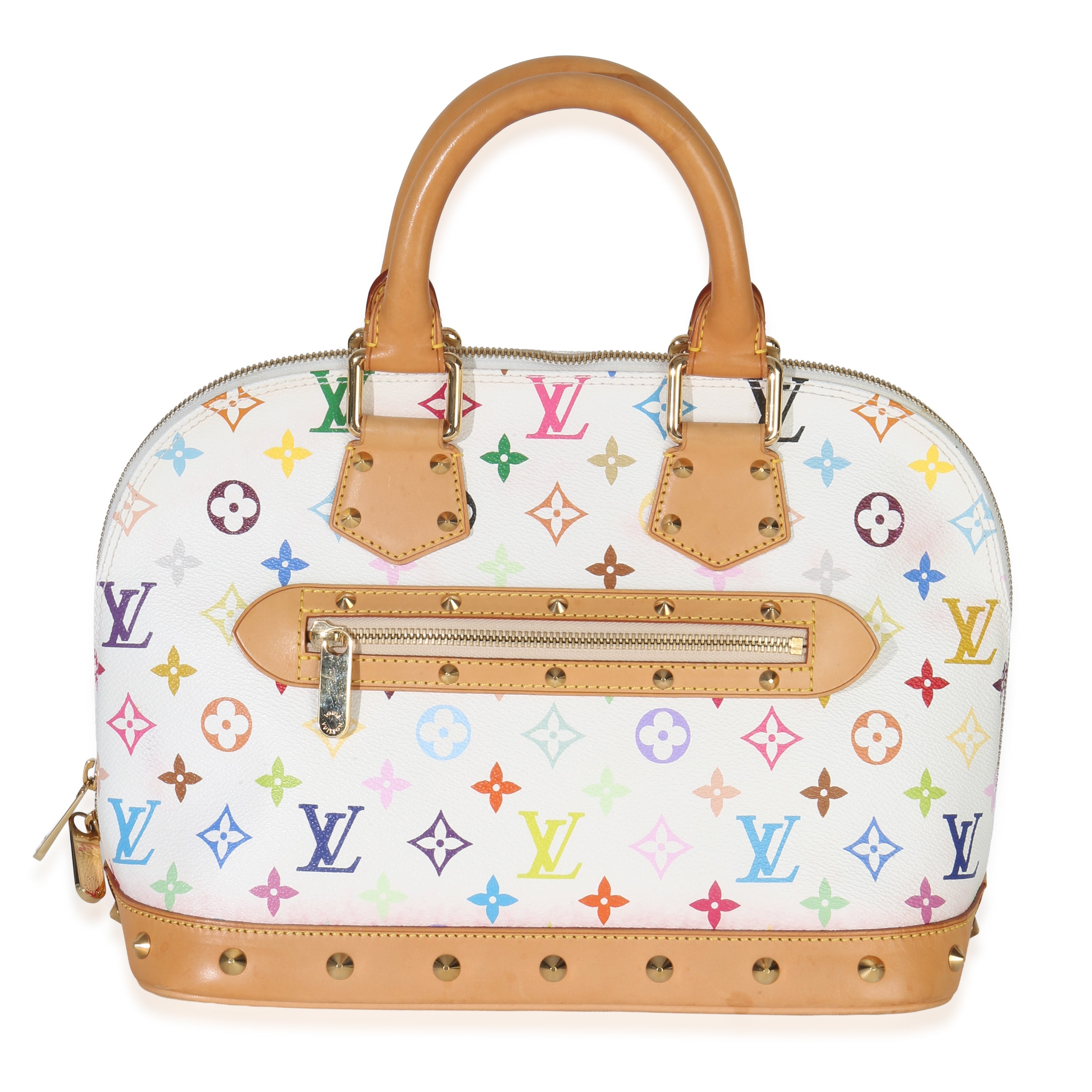 Louis Vuitton x Murakami White Multicolor Monogram Canvas Alma