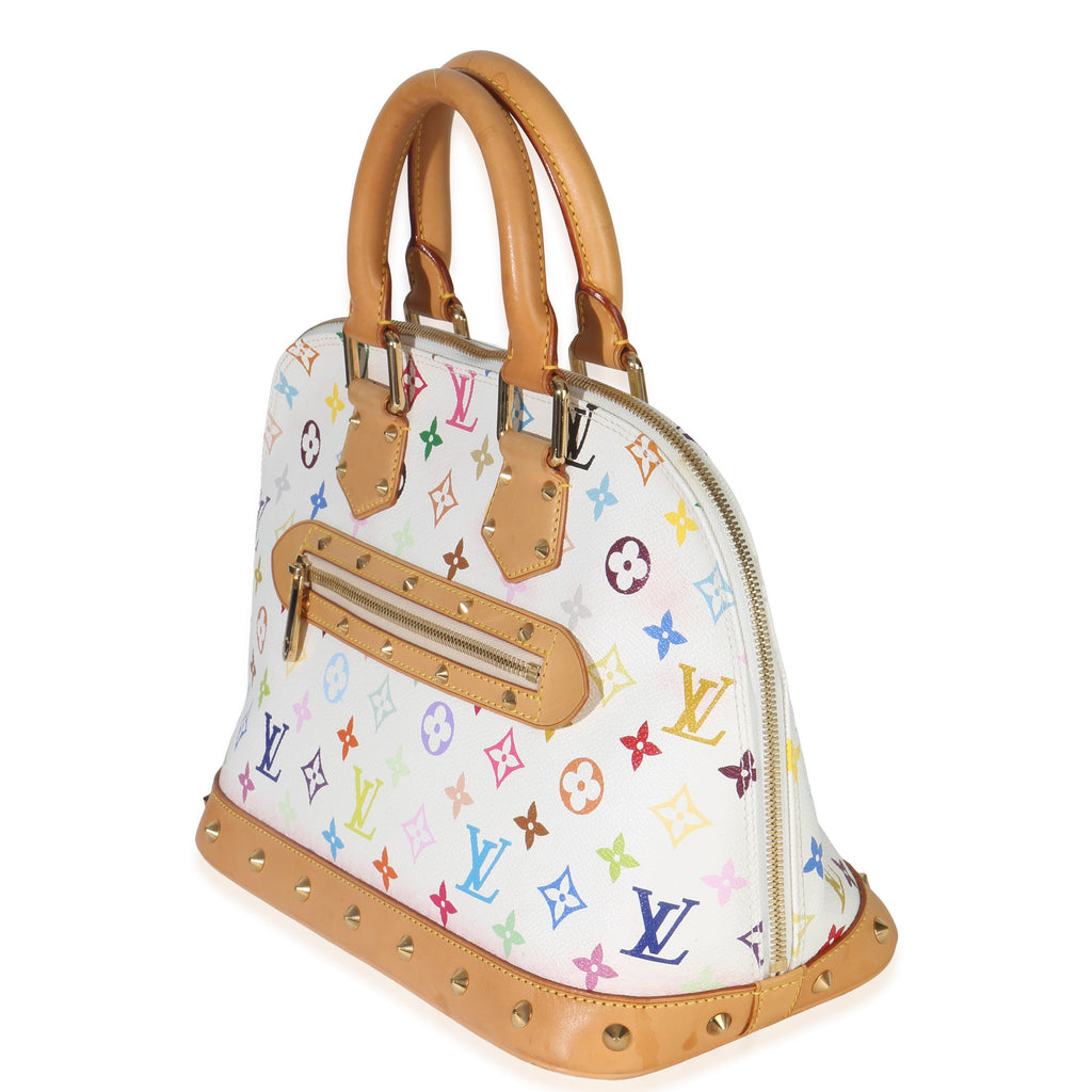 Louis Vuitton x Murakami White Multicolor Monogram Canvas Alma