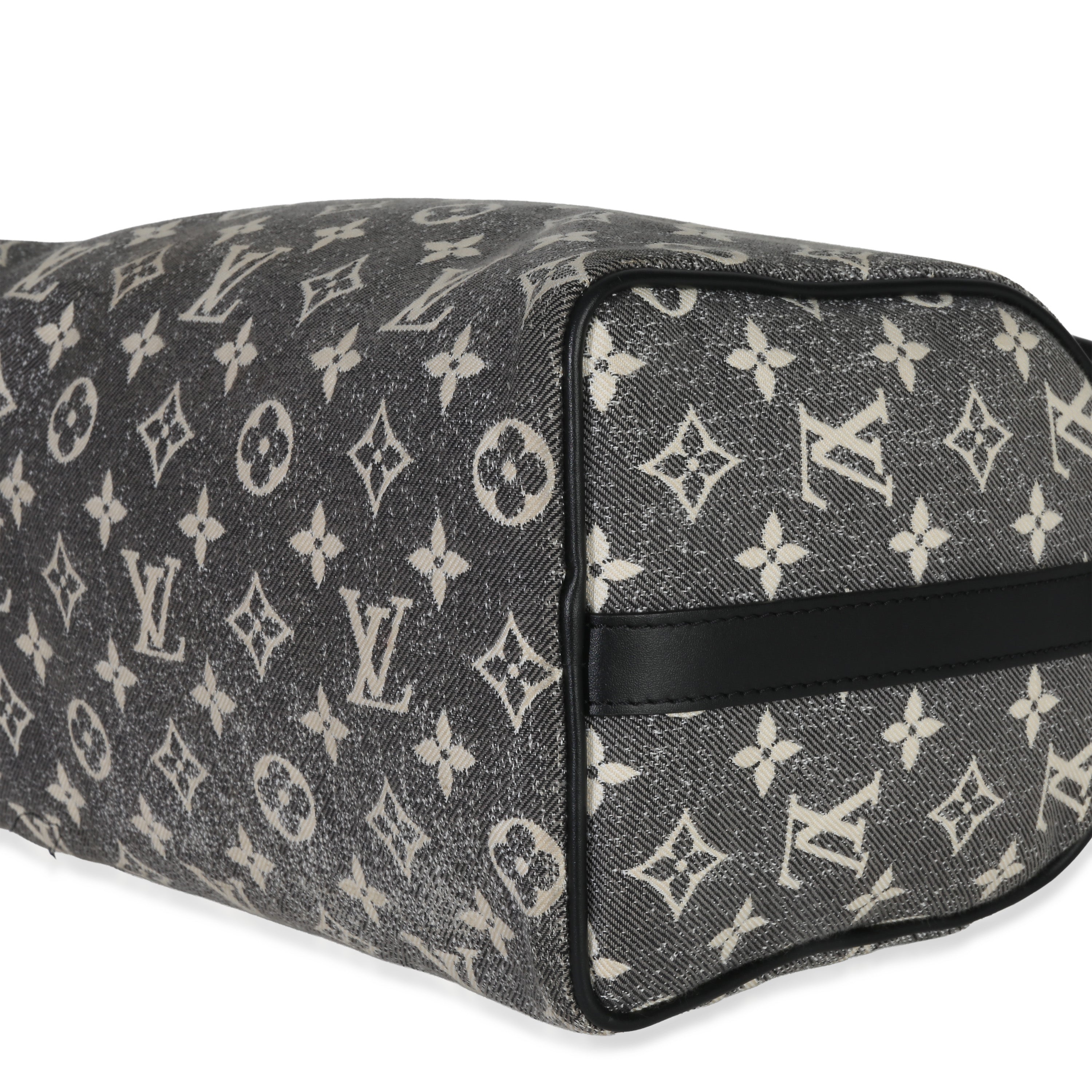 Louis Vuitton Black Monogram Denim Jacquard Speedy Bandouliere 25