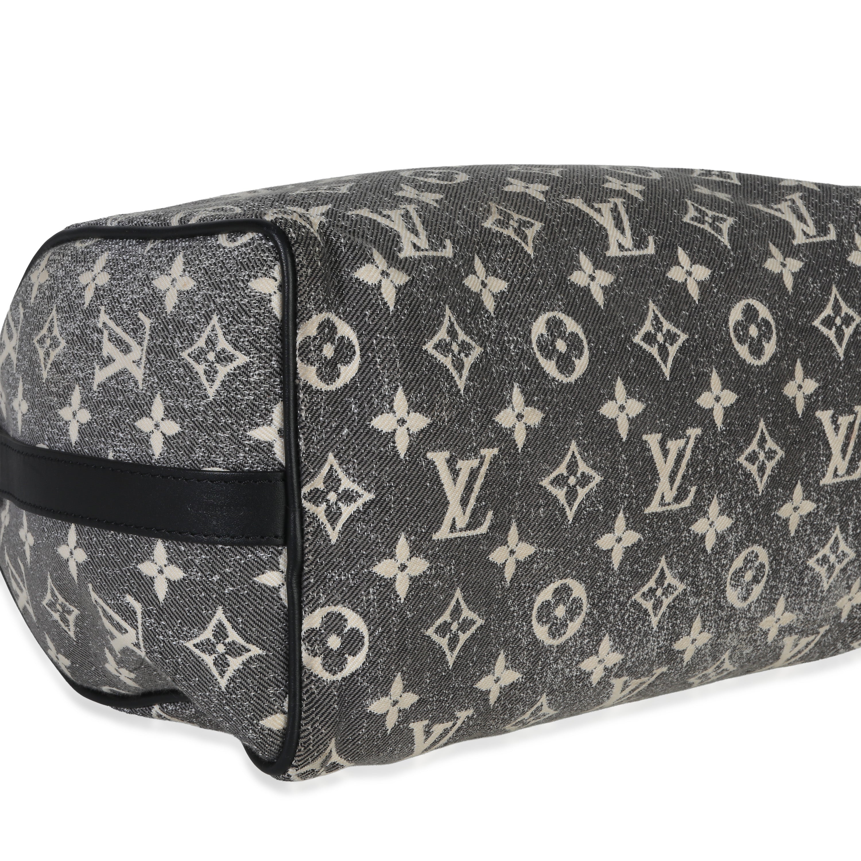 Louis Vuitton Black Monogram Denim Jacquard Speedy Bandouliere 25