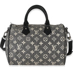 Louis Vuitton Black Monogram Denim Jacquard Speedy Bandouliere 25