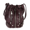 Saint Laurent Bordeaux Smooth Calfskin Medium Rider Bucket Bag