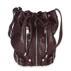 Saint Laurent Bordeaux Smooth Calfskin Medium Rider Bucket Bag