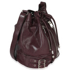 Saint Laurent Bordeaux Smooth Calfskin Medium Rider Bucket Bag