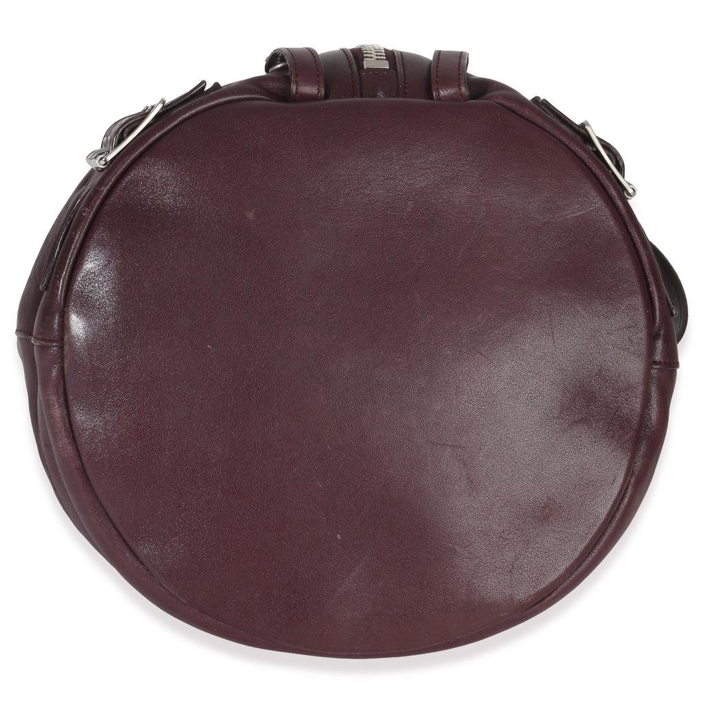 Saint Laurent Bordeaux Smooth Calfskin Medium Rider Bucket Bag
