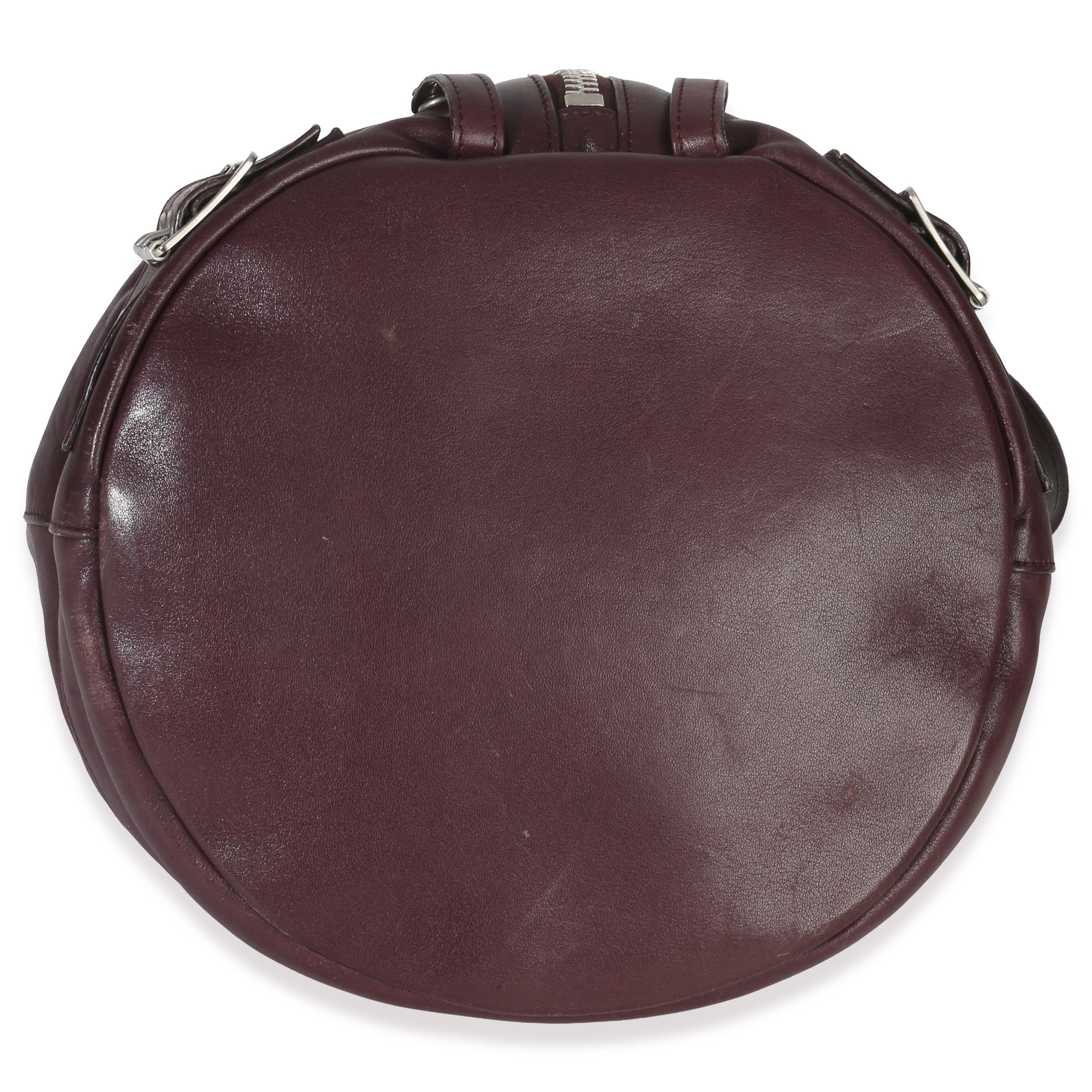 Saint Laurent Bordeaux Smooth Calfskin Medium Rider Bucket Bag