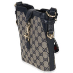 Gucci Navy Beige GG Supreme Monogram Mini Bucket Bag