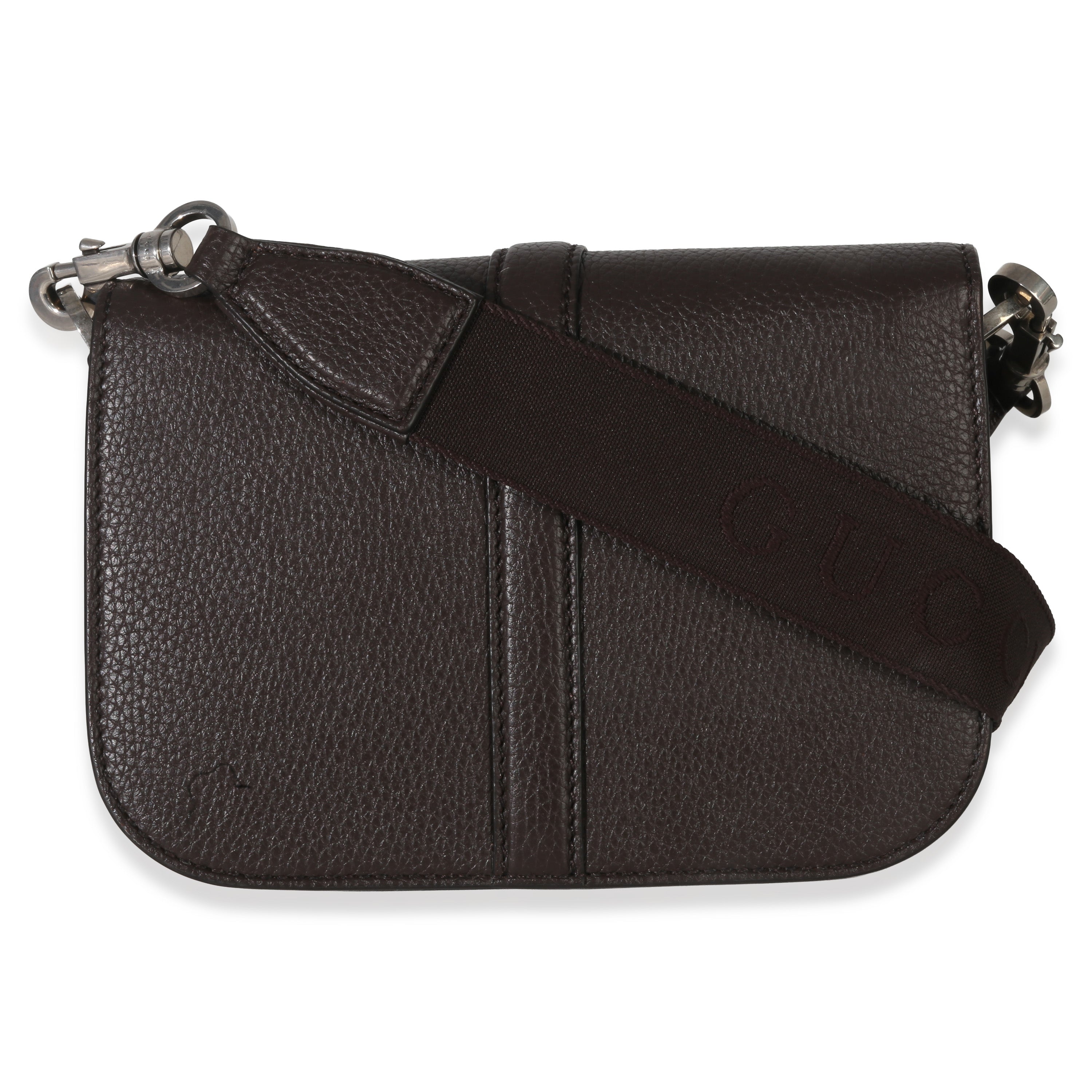 Gucci Beige Ebony GG Supreme Canvas Mini Buckle Crossbody Bag