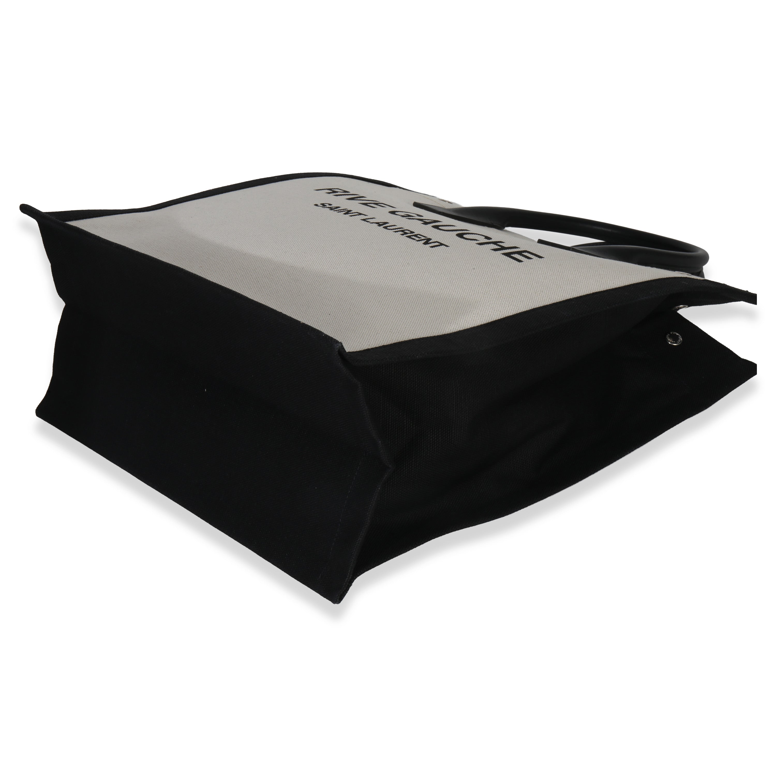 Saint Laurent Beige Linen North South Rive Gauche Tote