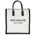 Saint Laurent Beige Linen North South Rive Gauche Tote