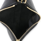 Louis Vuitton Black Calfskin Pochette LV Bloom