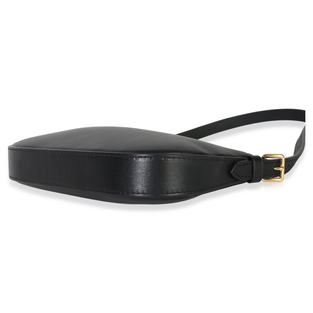 Louis Vuitton Black Calfskin Pochette LV Bloom