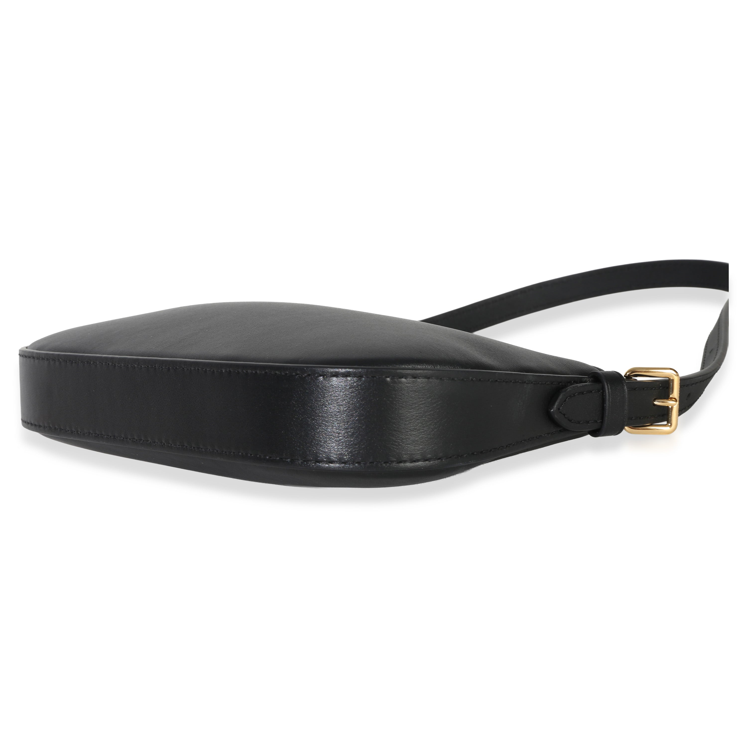 Louis Vuitton Black Calfskin Pochette LV Bloom