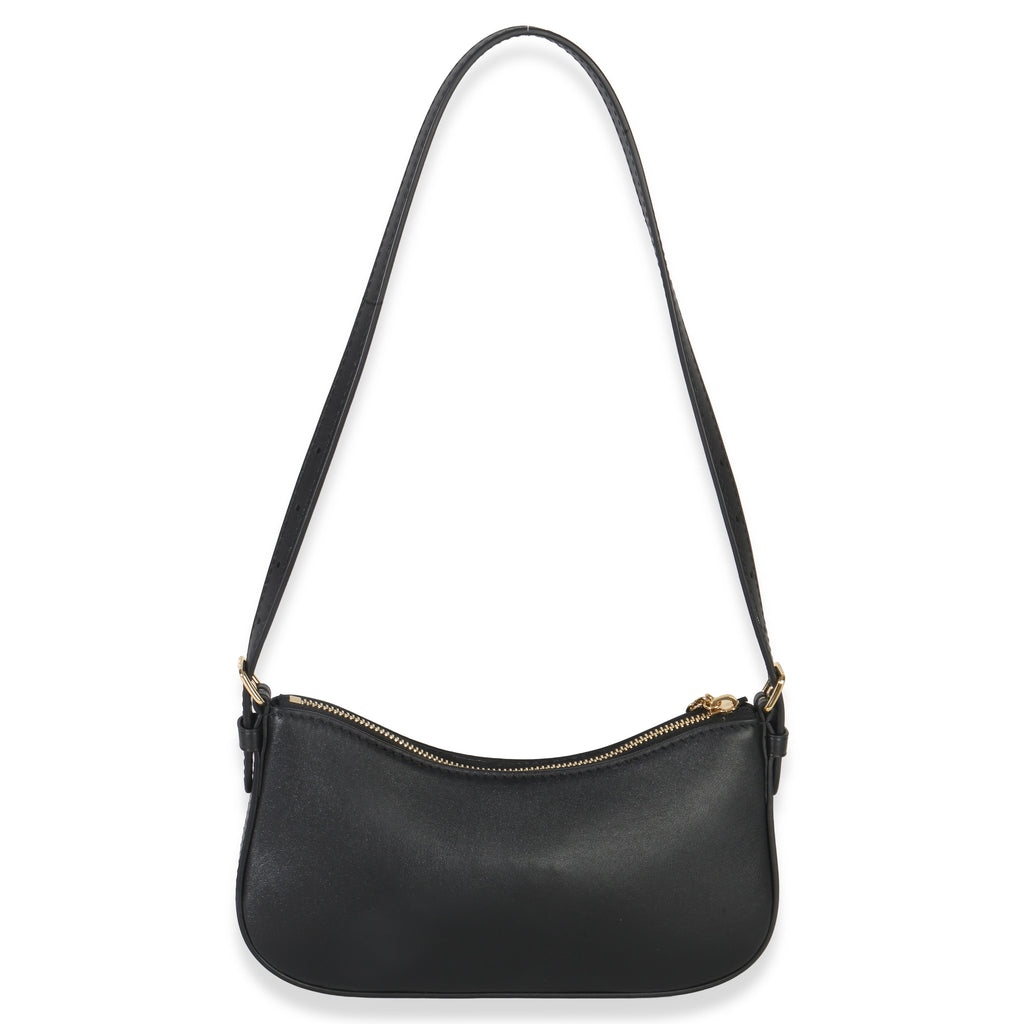 Louis Vuitton Black Calfskin Pochette LV Bloom