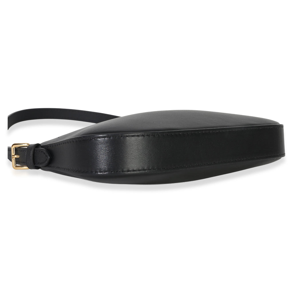 Louis Vuitton Black Calfskin Pochette LV Bloom