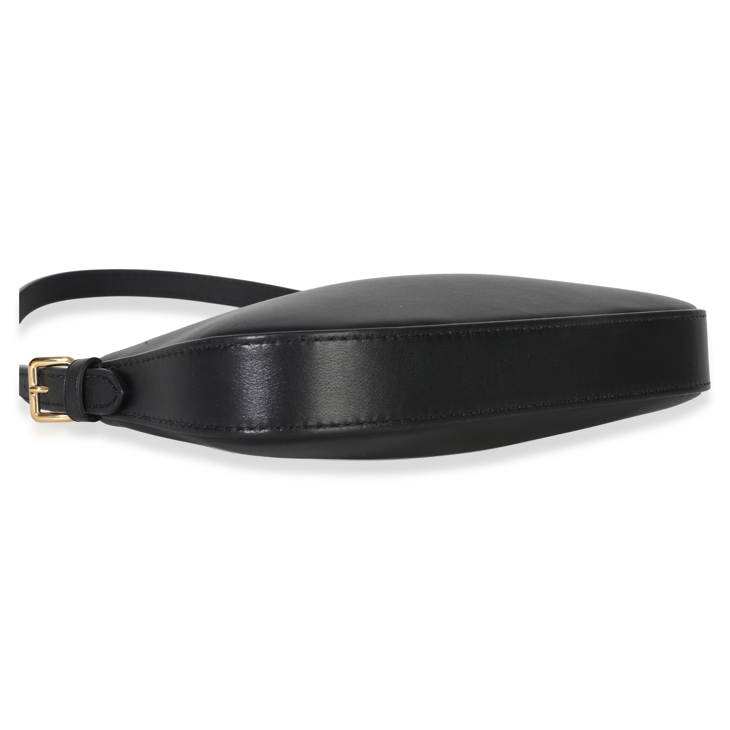 Louis Vuitton Black Calfskin Pochette LV Bloom