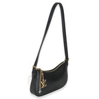 Louis Vuitton Black Calfskin Pochette LV Bloom