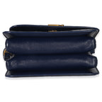 B. Navy Croc Small Shoulder Bag