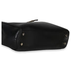 Saint Laurent Black Smooth Leather Cassandre Tote Bag