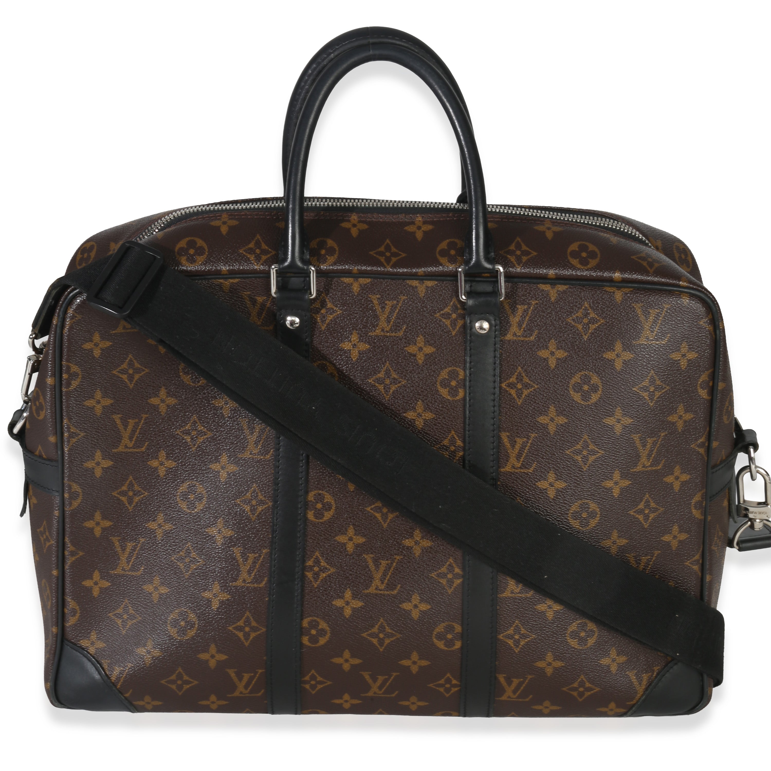 Louis Vuitton Black Monogram Canvas Porte Documents Briefcase