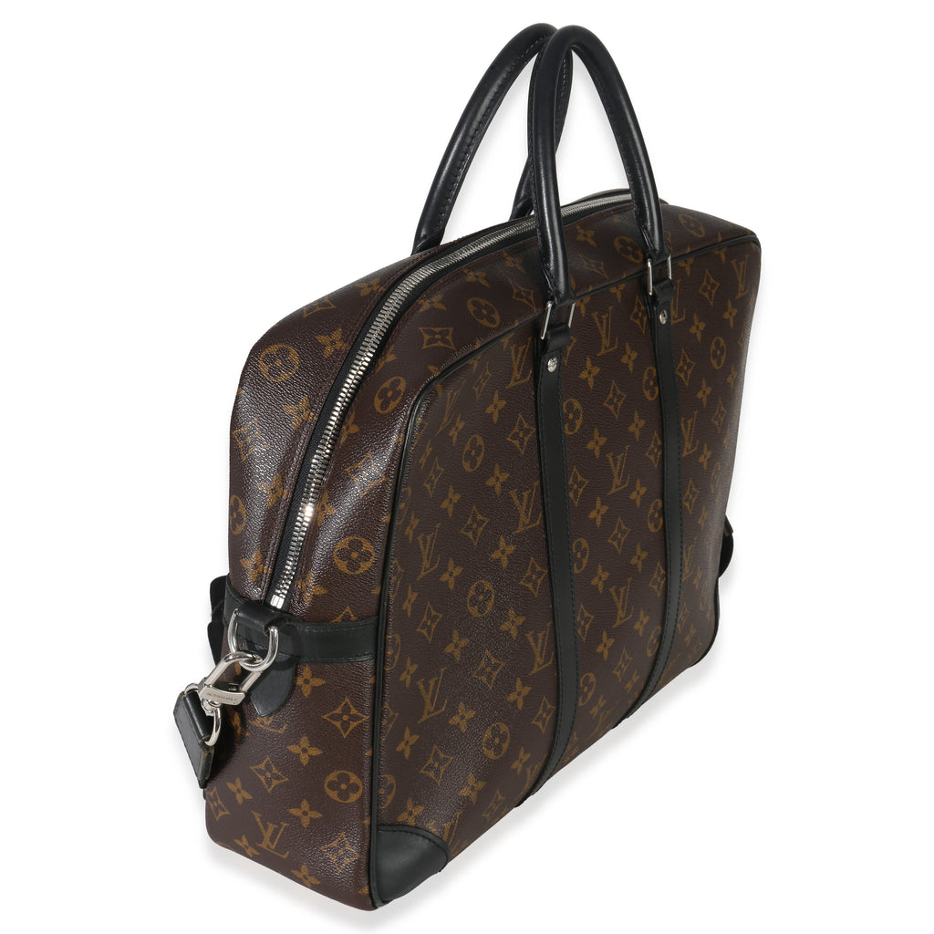 Louis Vuitton Black Monogram Canvas Porte Documents Briefcase