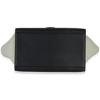 Red Black White Grained Calfskin Small Trapeze Bag