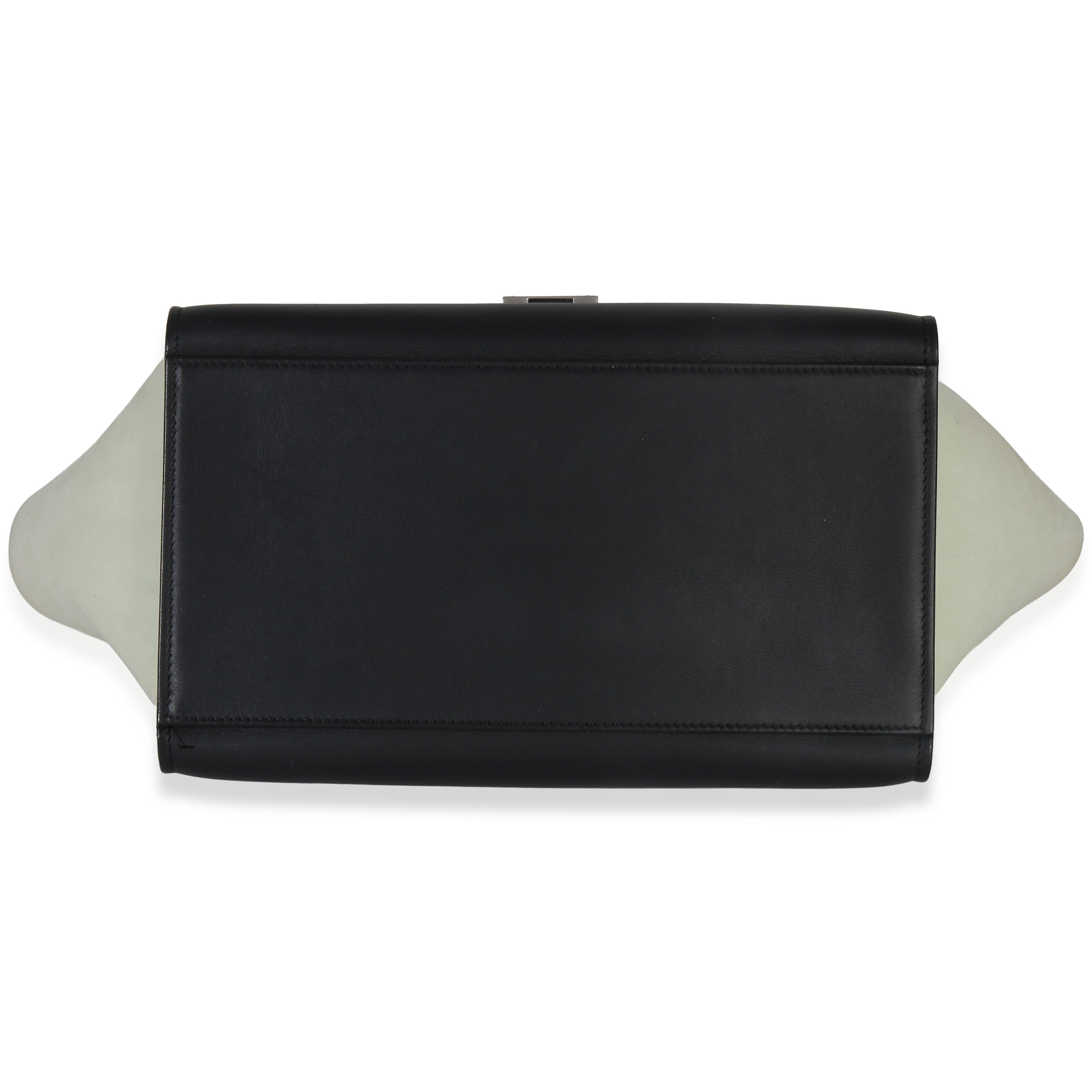 Red Black White Grained Calfskin Small Trapeze Bag