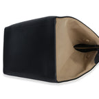 Blue Black Cream Suede Grained Calfskin Small Trapeze Bag
