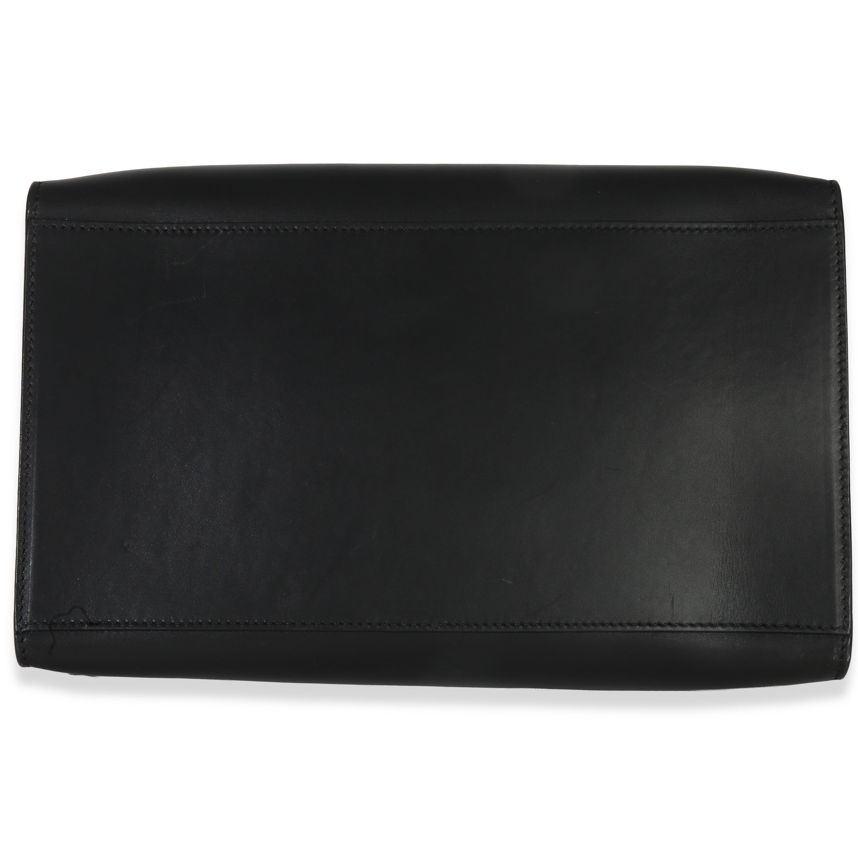 Blue Black Cream Suede Grained Calfskin Small Trapeze Bag
