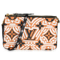 Louis Vuitton Orange Multicolor Monogram Giant Crafty Double Zip Pochette