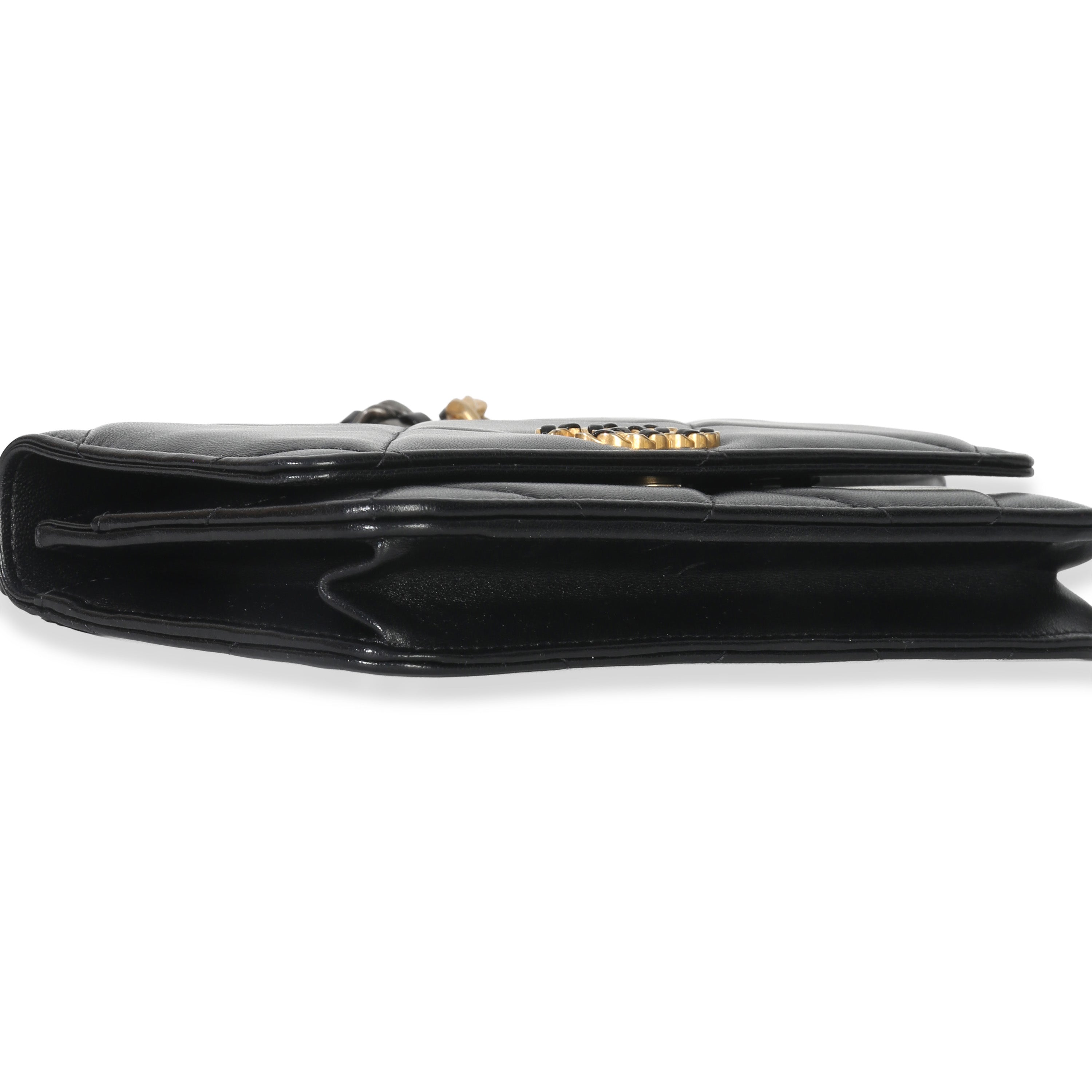 Chanel Black Quilted Lambskin Chanel 19 Wallet On Chain