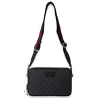 Gucci Black GG Supreme Canvas Web Small Crossbody Bag