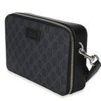 Gucci Black GG Supreme Canvas Web Small Crossbody Bag